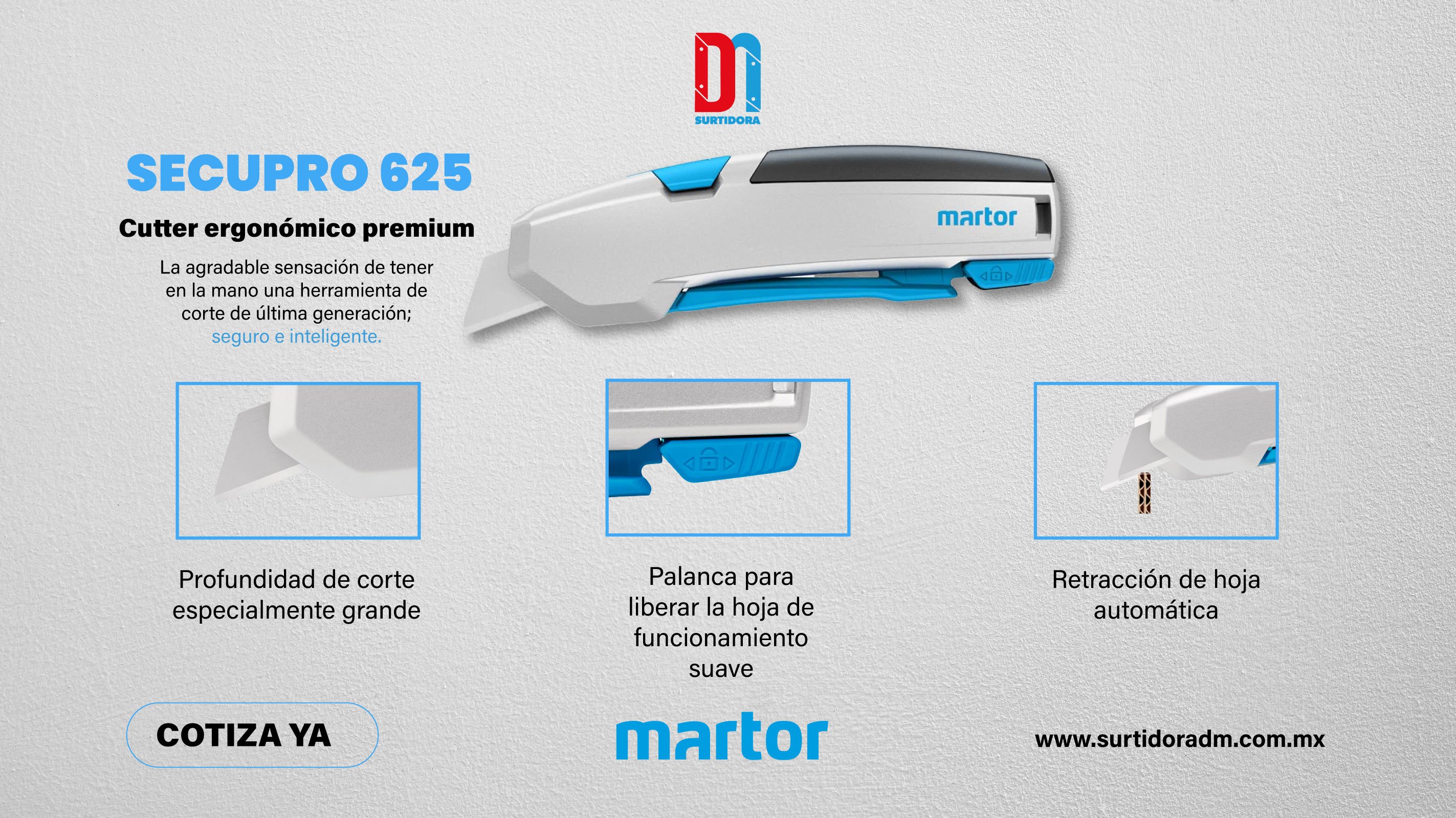 SECUPRO 625 MARTOR
Cuchilla de corte
Cutter de Seguridad